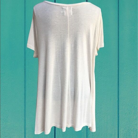 Judith March Serape Texas Shark Bite Hem Oversized Tee - Picture 4 of 9